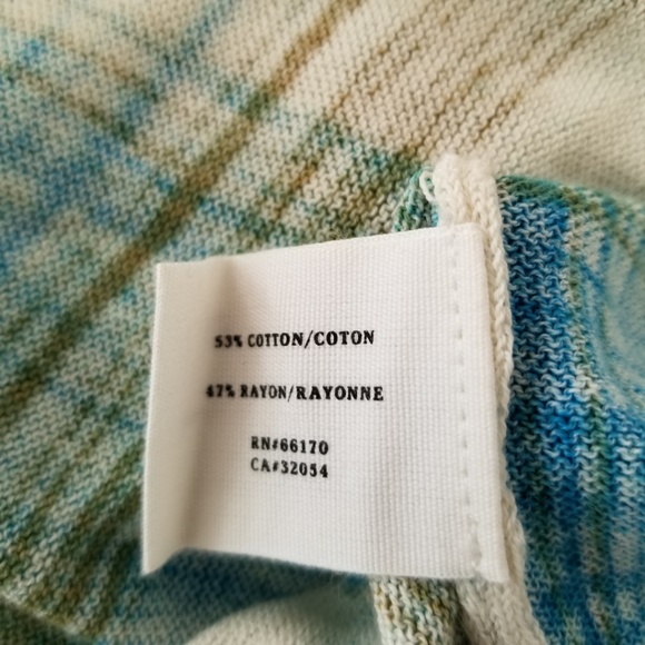 Anthropologie Sparrow Blue Plaid  Sweater Cardigan - Picture 8 of 8
